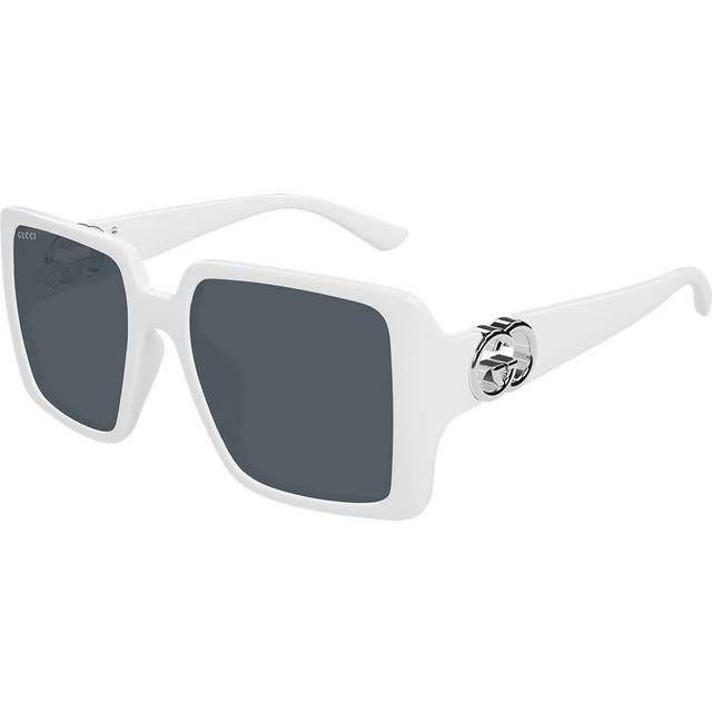 Gucci Woman GG1692S 003 Sunglasses Injected White Grey Squared
