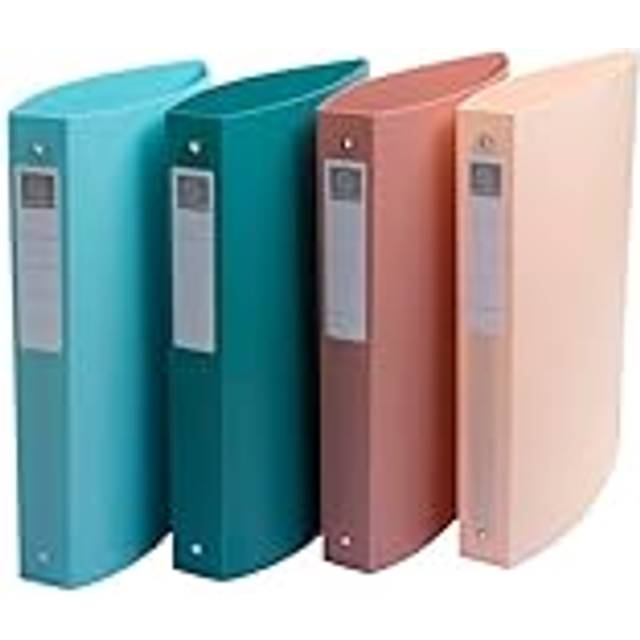 Exacompta Skandi Semi Rigid Recycled PP Ring Binder Assorted (Pack 4)