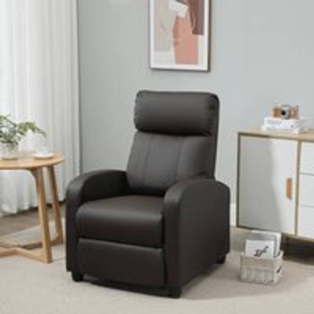 Recliner Sofa Chair PU Leather Massage Armcair w/ Remote Control