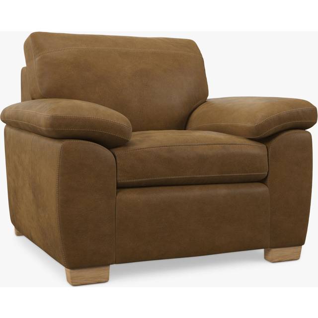 John Lewis Camden Leather Armchair, Light Leg