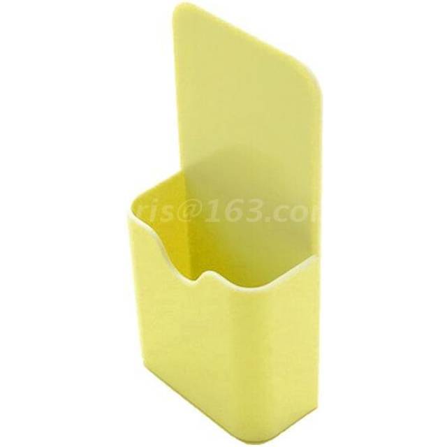 (Yellow) Plastic Magnetic Pen Holder Erase Marker Storage Box Pencil Organizer