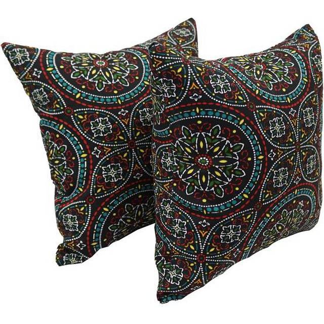 Blazing Needles Outdoor Geometric Throw Pillow, 17, Alden Starlight 2 Count