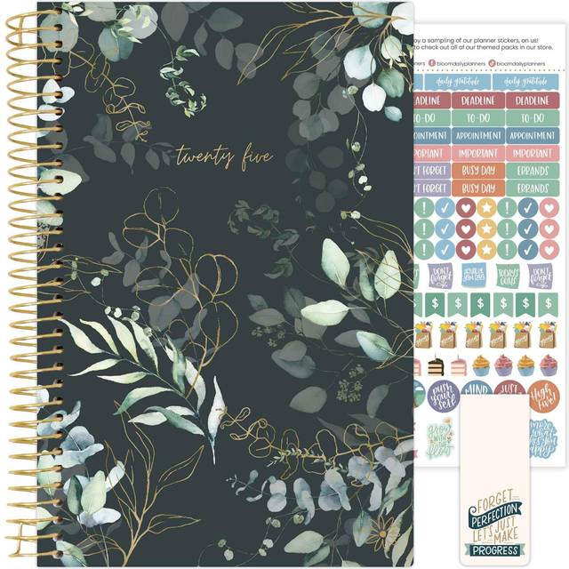 bloom daily planners 2025 Calendar Year Day Planner (January 2025 - December 2025) - 5.5  x 8.25  - Weekly/Monthly Agenda Organizer Book with Stickers