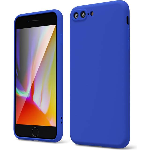oakxco for iPhone 7 Plus Case iPhone 8 Plus Case Liquid Silicone  Cute Thin Slim Soft Rubber Gel Smooth Cover for Women Girl  Matte TPU Solid Aestheti