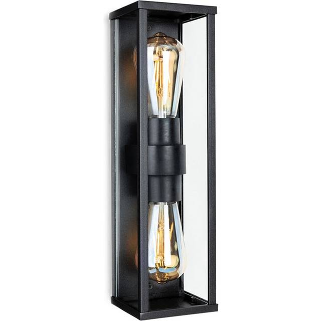 Firstlight 4130BK Dakota Outdoor 2 Light Wall Lantern In Black Finish IP44