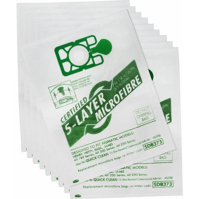 10 X Numatic Henry Hetty Microfibre Hoover Bags Vacuum Cleaner Cloth Hepa Bags