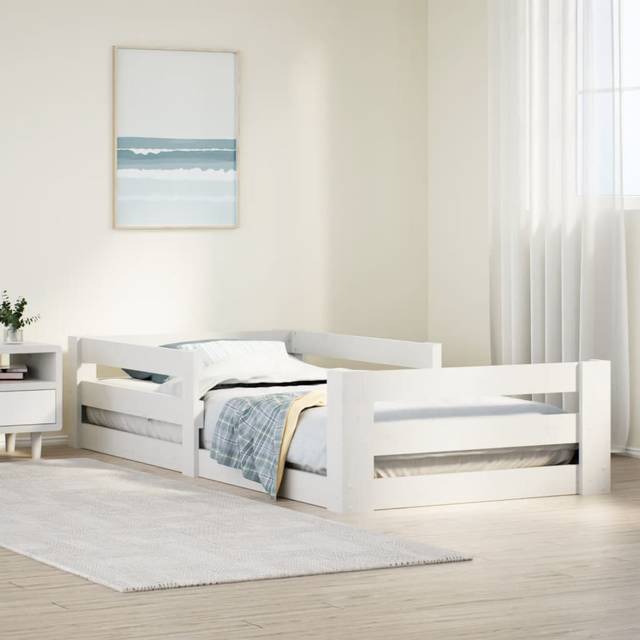vidaXL Bed Frame without Mattress White 80x200 cm Solid Wood Pine