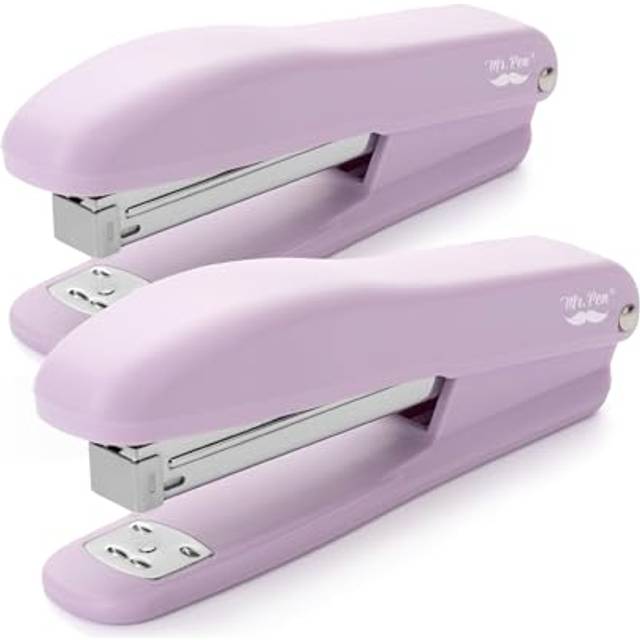 Mr. Pen- Staplers for Desk  2 Pack with 200 Staples  20 Sheet Capacity  Purple  Office Stapler  Desk Stapler  Stapler with Staples  Stapler for Classr