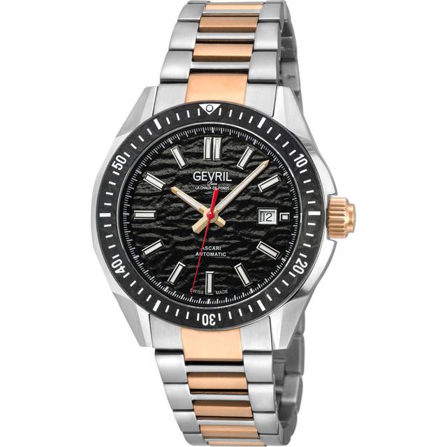 Ascari 48303BN Swiss Automatic Top ring in Black Forged Carbon, Stainless Steel IPRG Watch - Grey - One Size