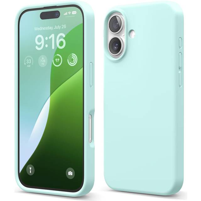 elago Compatible with iPhone 16 Case  Premium Liquid Silicone Case  Full Body Protective Cover  Shockproof  Slim Phone Case  Anti-Scratch Soft Microfi