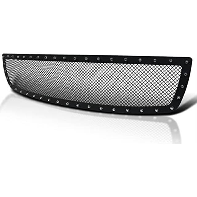 Spec-D Tuning HBG-SIE0315BKSS-YH Rivet Style Upper Front Hood Grille Insert for 2003-2006 GMC Sierra