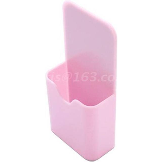 (Pink) Plastic Magnetic Pen Holder Erase Marker Storage Box Pencil Organizer