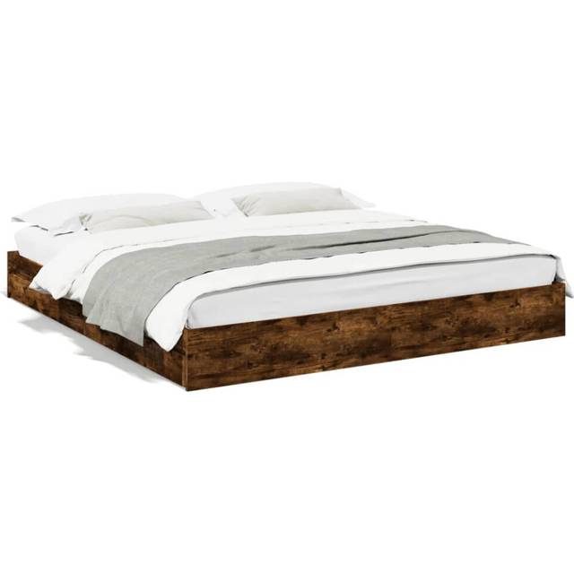 vidaXL Bed Frame with Drawers without Mattress Smoked Oak 180x200 cm Super King - Brown