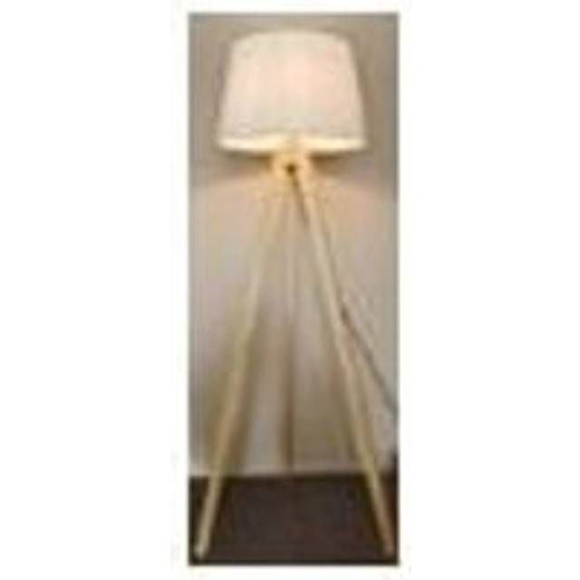 Valuelights Jackson Natural Wooden Tripod Floor Lamp Base In Grey - One Size