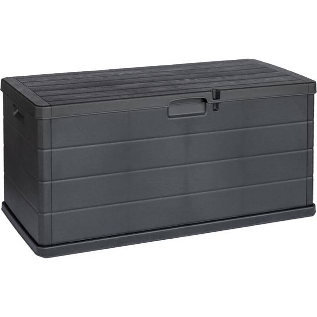 idooka Large 340L Plastic Outdoor Garden Storage Box Dark Grey