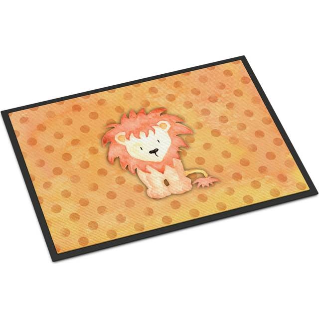 """""Caroline's Treasures Polkadot Lion Watercolor Doormat  18""""""""H x 27""""""""W  Multicolor"""""