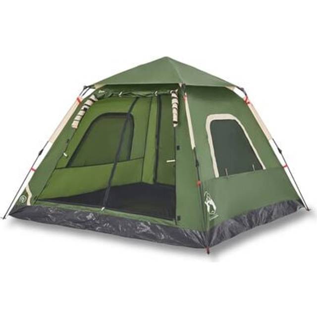 vidaXL Camping Tent Dome 5-Person Green Quick Release