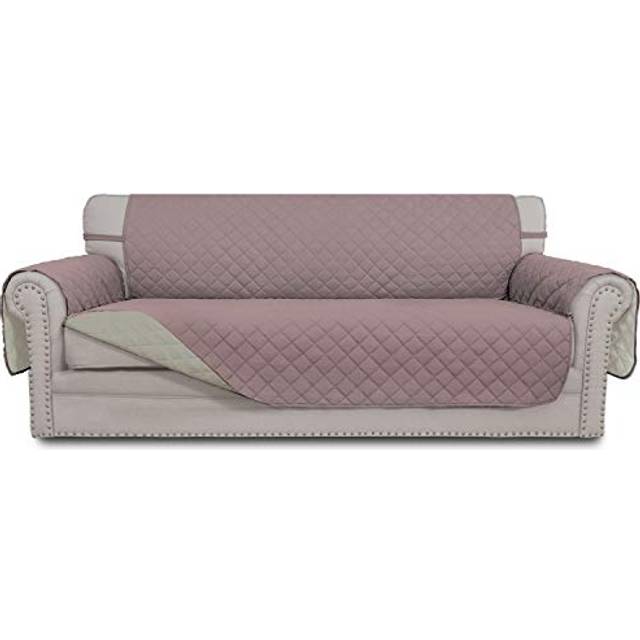 Easy-Going Reversible Oversized Couch Cover for 3 Cushion Couch Sofa Cover for Dogs Water Resistant Furniture Protector Cover with Foam Sticks for Pet