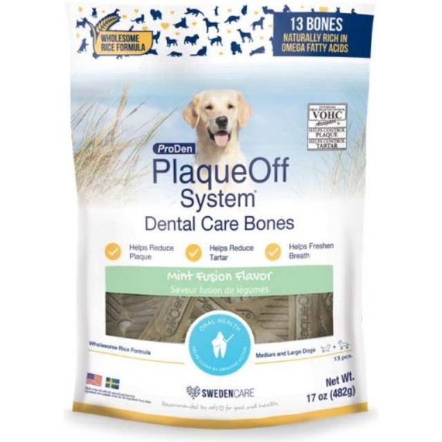 Proden Plaqueoff 51848335 17 oz Dental Care Bones Mint for Dogs