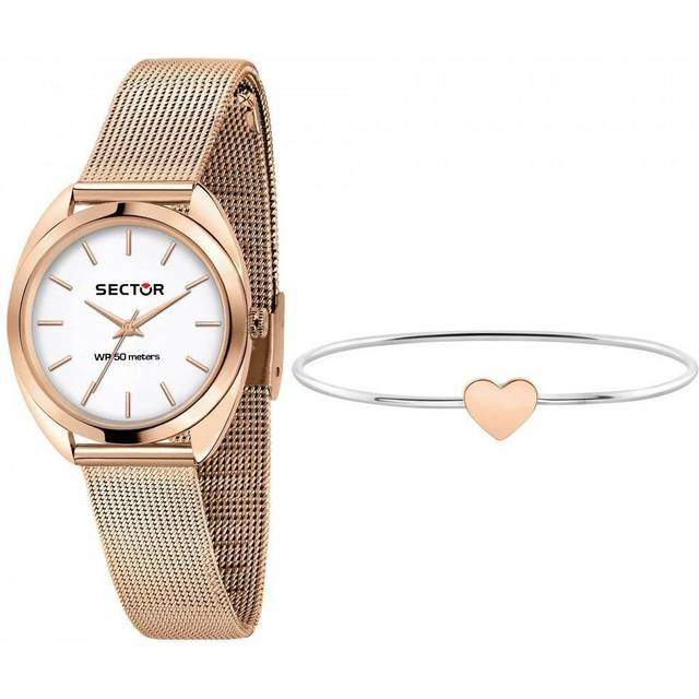 Sector 955 White Matt Dial Rose Gold Tone Stainless Steel Quartz R3253518515 Women's Watch