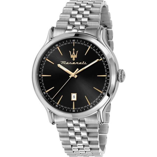 Maserati Epoca Stainless Steel Black Dial Quartz R8853118523 Couple Watch svart