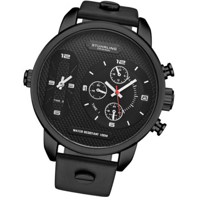 Global GMT Japanese Quartz 52mm Watch - Black - One Size