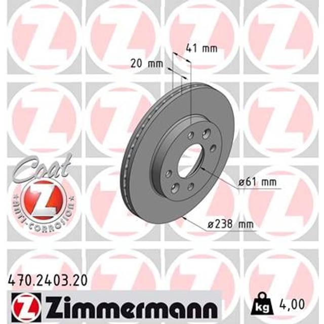 Brake Disc COAT Z 470.2403.20 Zimmermann 470240320