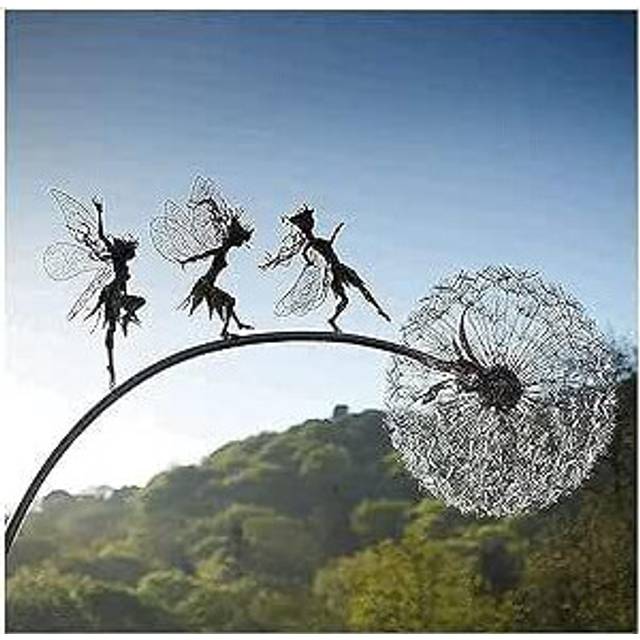 Solar Dandelion Fairy Light Metal Decorative Garden Ornament Stake Lighting