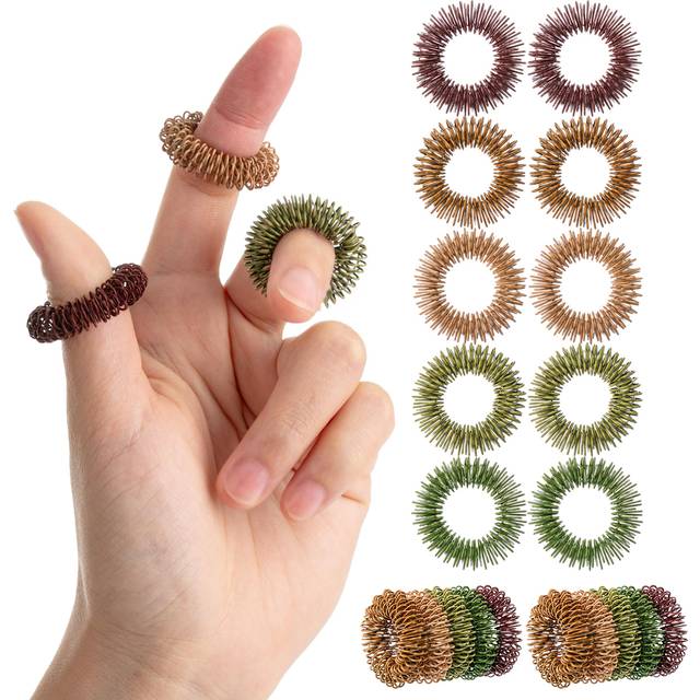 Mr. Pen- Spiky Sensory Rings  10 Pack  Colorful Stress Relief Fidget Sensory Toys  Fidget Rings  Fidget Ring for Anxiety  Stress Relief Rings  Massage