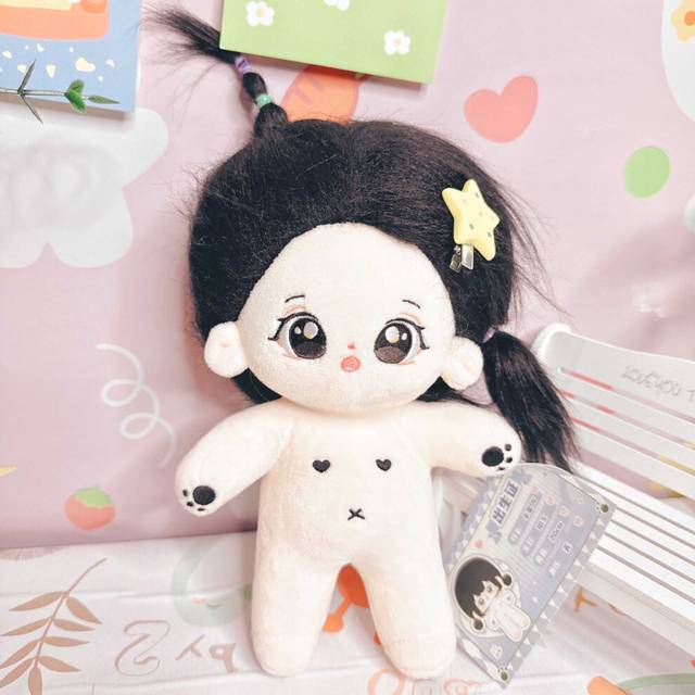 (Style J) Cotton Doll Plush Toy Cute Cartoon Girl Birthday Holiday Gift Can Change Clothes