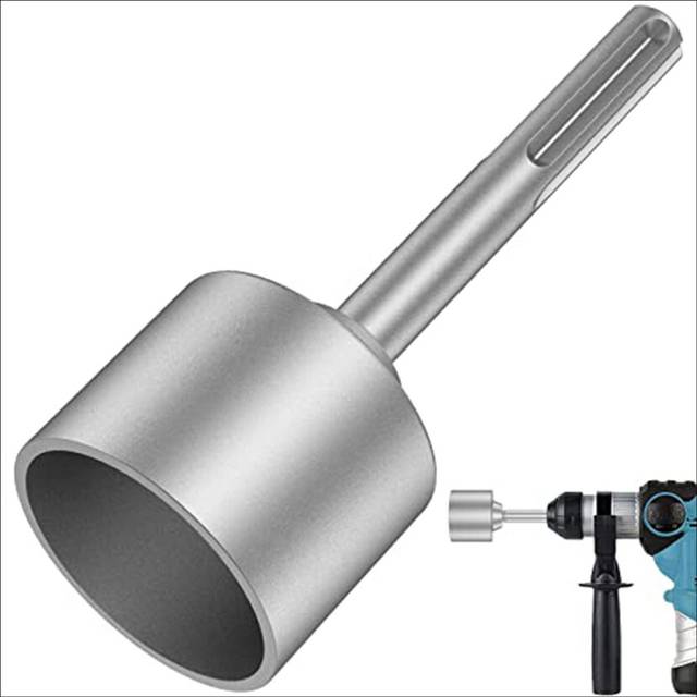 SDS-Max Ground Rod Driver, 65mm Heavy Duty Steel Drill Bit Driver,for RotaryHammer Drill Grounding Rods (2.56 In)