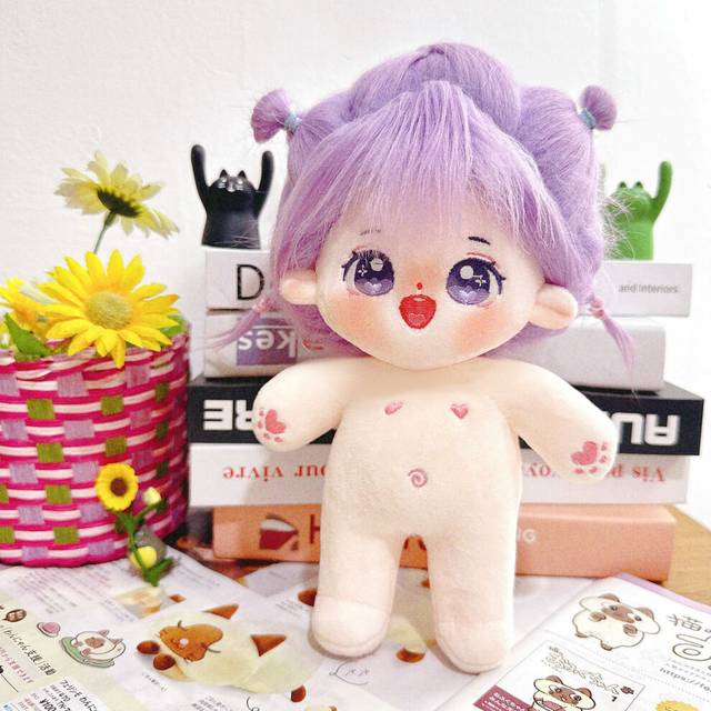 (Style J) Cotton Doll Plush Toy Cute Cartoon Girl Birthday Holiday Gift Can Change Clothes