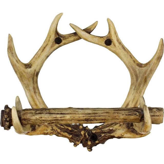 Rustic Deer Wall Mounted Toilet Paper Holder American Country Resin Crafts Paper Towel Rack for Home Decorations