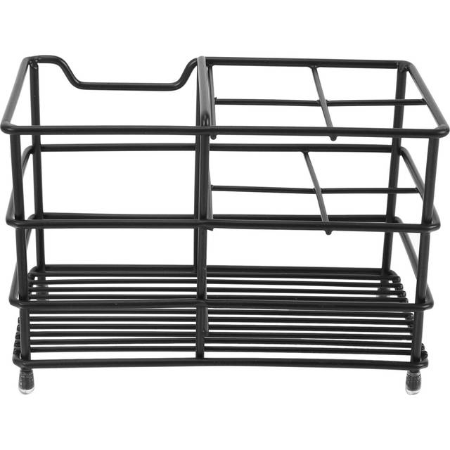 Toothbrush Holder,Small Stainless Steel Toothpaste Holder Bathroom Accessories Organizer with Five-Compartment,Black
