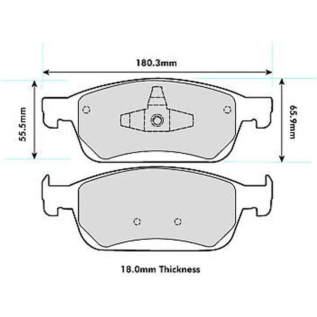 EBC Brakes Redstuff Performance Brake Pads - Front Pad Set - ATE Calipers