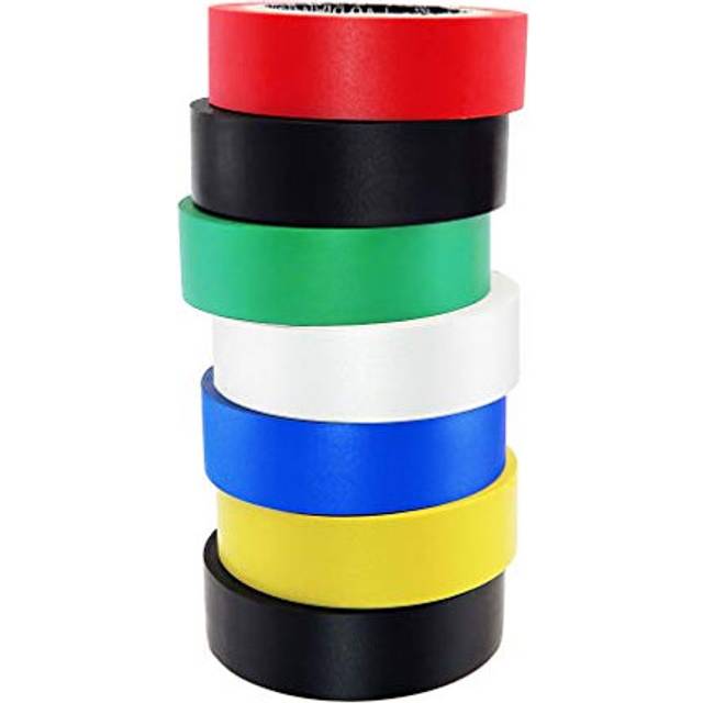 7 Rolls Insulation Tape Electrical PVC Waterproof Adhesive Tape 6 Color