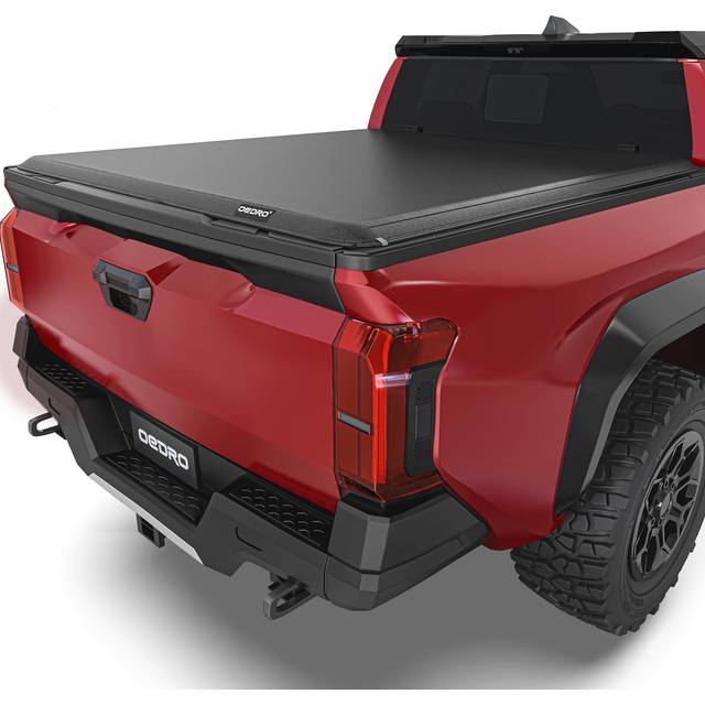 OEDRO Soft Roll Up Truck Bed Tonneau Cover Compatible with Toyota Tacoma 2024 2025 (Excl. Trail) 5 Ft Bed with Track Rail System