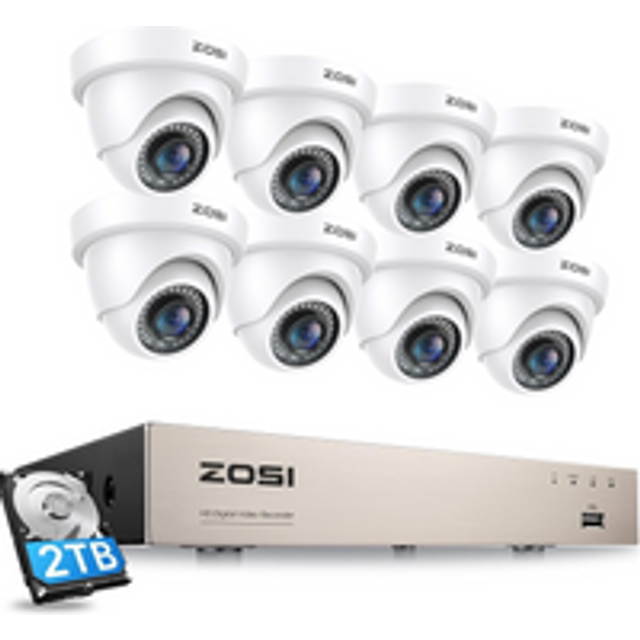ZOSI 1080P 8CH DVR CCTV Security Camera System 1TB HDD Night Vision