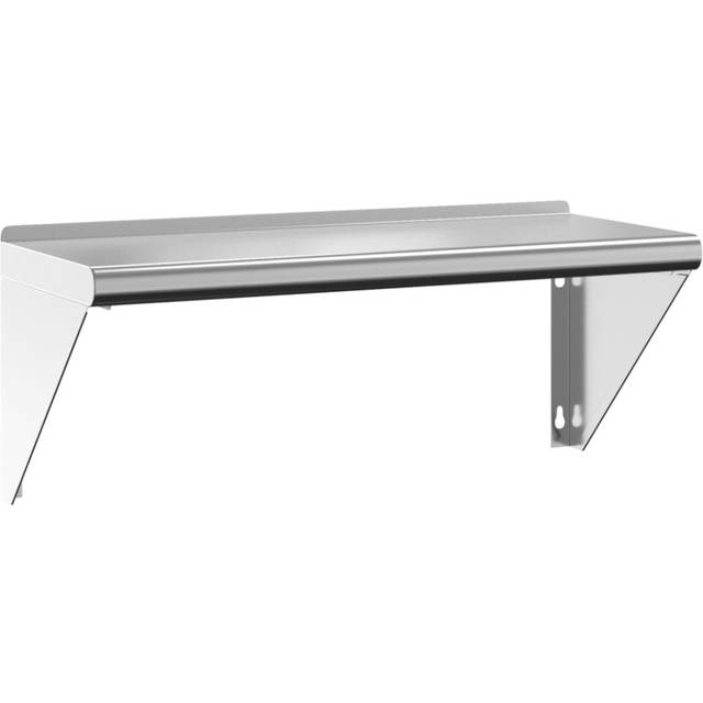 vidaXL Wall Shelf 75x30x31 cm Silver Stainless Steel