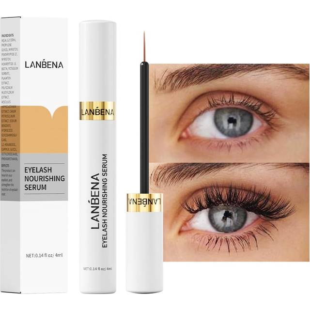 LANBENA Eyelash Growth Serum Advanced Eyelash Treatment Lash Serum for Eyelash Growth Eyebrow Growth Serum Hypoallergenic 0.14 Fl. Oz.