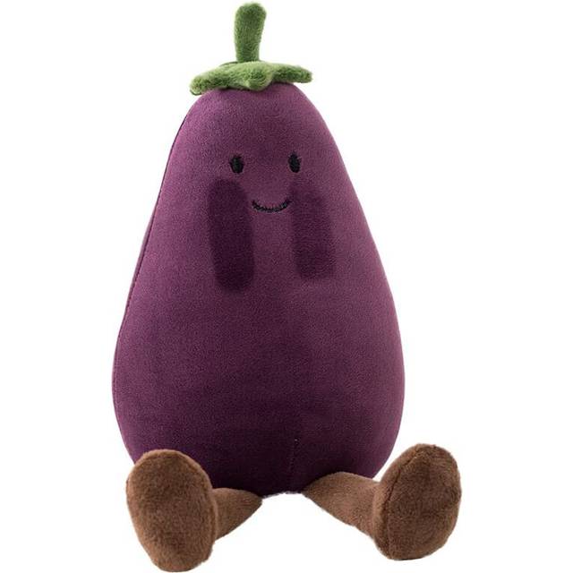 Creative Eggplant Plush Toys, 9-inch Mini Vegetable and Fruit Plush Dolls, Birthday Gifts for Boys and Girls, Home Decoration (Eggplant)