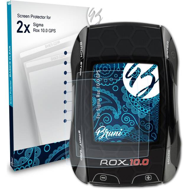 Bruni 2x Protective Film For Sigma Rox 10.0 Gps Screen Protector