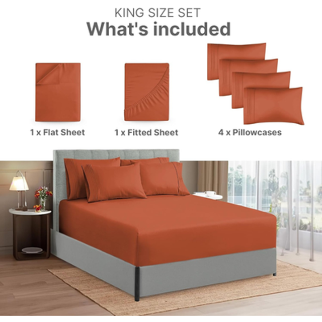 Extra Deep Queen Sheet Set - 6 Piece Breathable & Cooling Sheets - Hotel Luxury Bed Sheets Set - Easy & Secure Fit - Soft  Wrinkle Free & Comfy Sheets