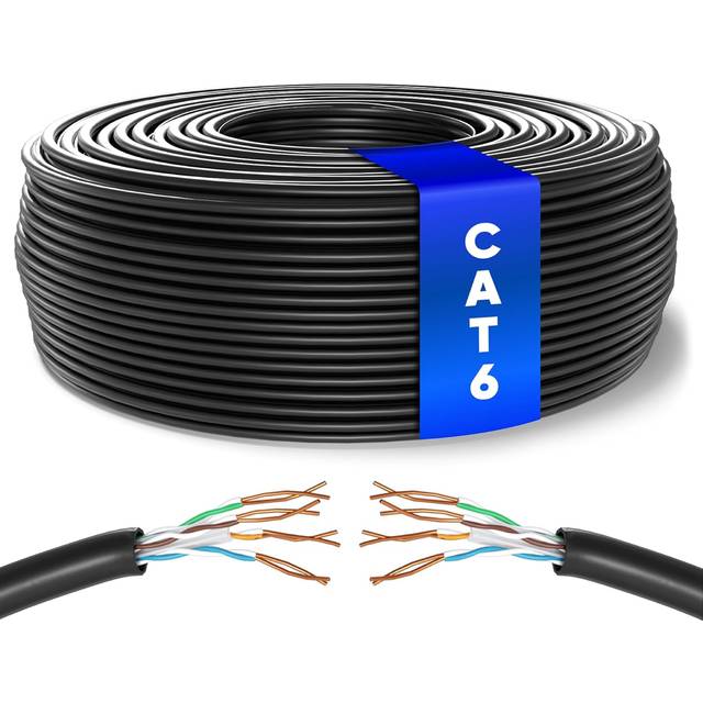 Mr. Tronic Cat6 Ethernet-Kabel 50 M, Bulk Network LAN-Kabel för Snabb Internet 1 Gbps 250 MHz, AWG24, UTP, CCA (Blå)