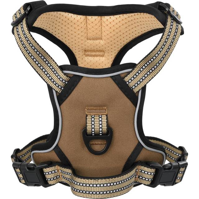 vidaXL Dog Harness with Lead & Collar Adjustable Brown S