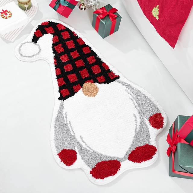 Cute Red Dwarf Bath Mat Soft Absorbent Bathroom Rug with Non-Slip Backing Bathtub Rug Bathroom Bathtub Plush Shower Rug - Fun Washable Bathroom Rugs