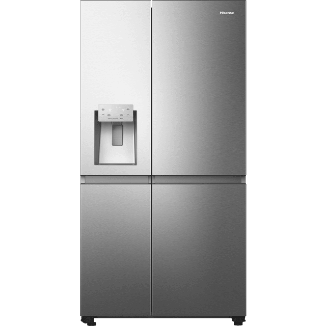 Hisense Pureflat Infinite RS818N4TIE Wifi Connected Non-Plumbed Total No Frost American Fridge Freezer - Stainless Steel - E Rated