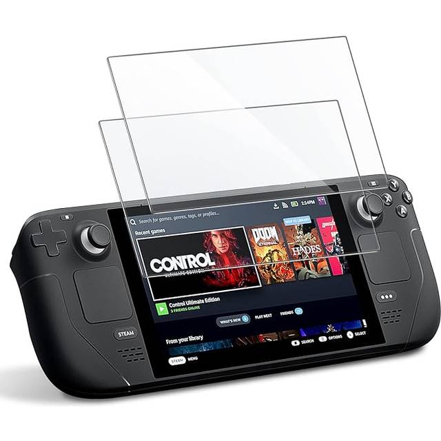 JETech Skärmskydd för Steam Deck OLED 7,4-Tum (2023), Steam Deck 7 Tum (2021&2022), 9H Screen Protector Härdat Glas Film, Reptålig HD Klar, 2-Pack