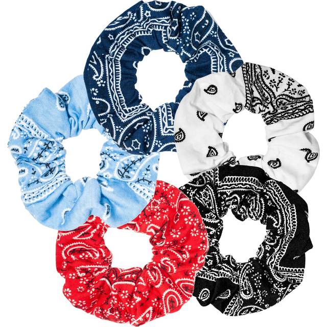 Bandana Scrunchies 5PCS Bandana Scrunchy Hair Ties  Cotton Bandana Pri
