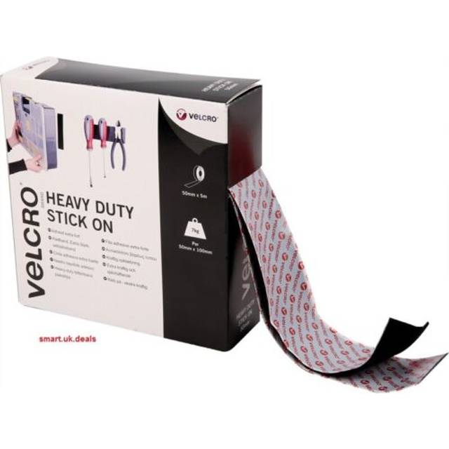 Velcro heavy duty stick on tape adhesive roll black 50mm x 5m